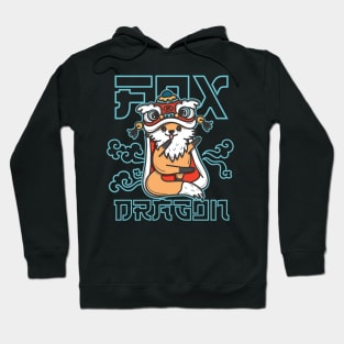 Dancing Fox , Dragon year Hoodie